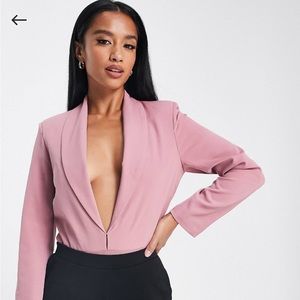Unique21 petite plunge tailored bodysuit